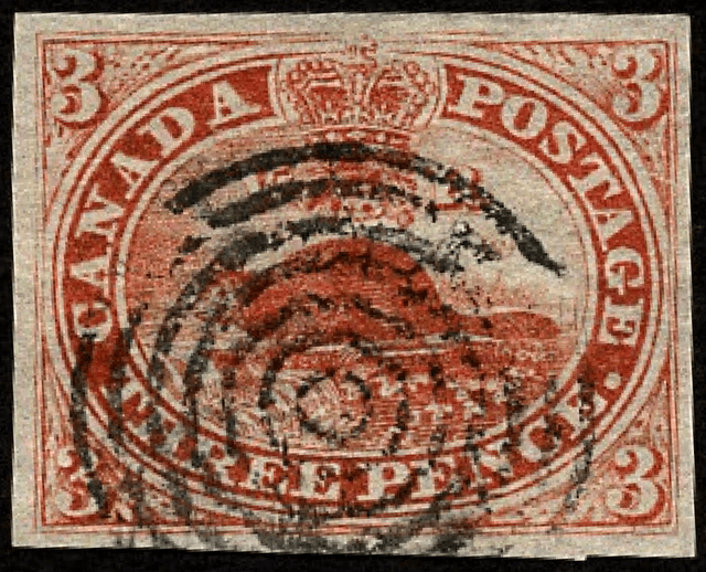 Beaver 3d scarlet-vermilion on wove paper