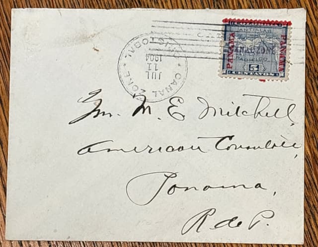 Map (CANAL ZONE Overprint) 5c