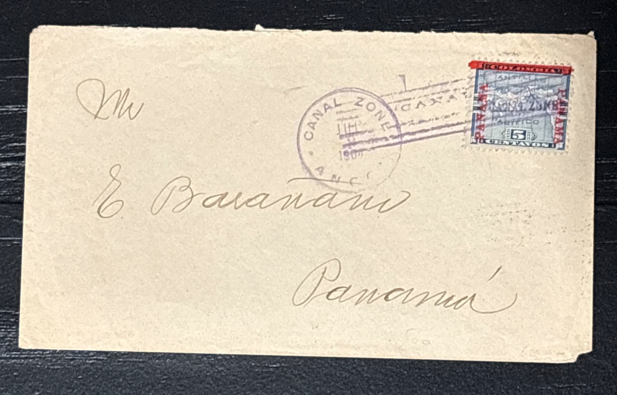 Map (CANAL ZONE Overprint) 5c — Front