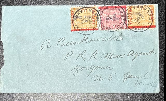Map (CANAL ZONE Overprint) 2c