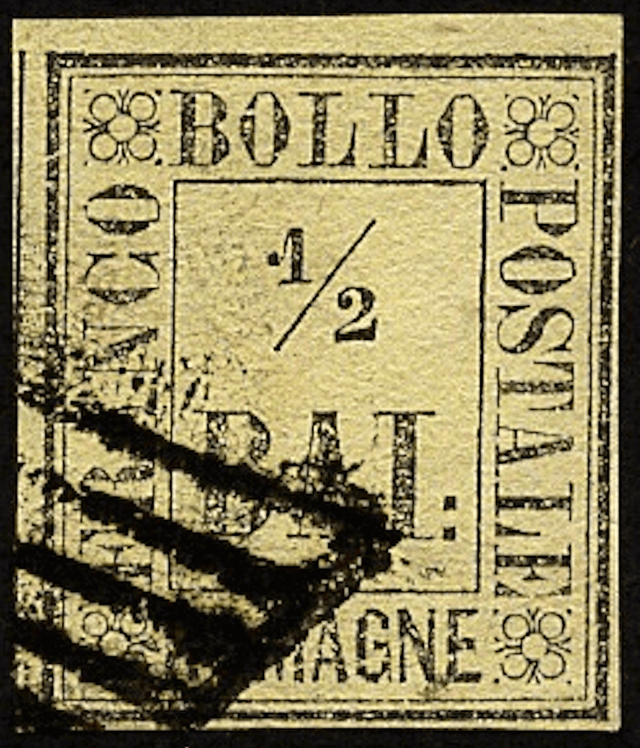 Numerals Β½b black on yellow