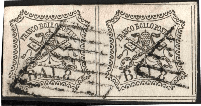 Papal Keys 8baj white in horizontal pair